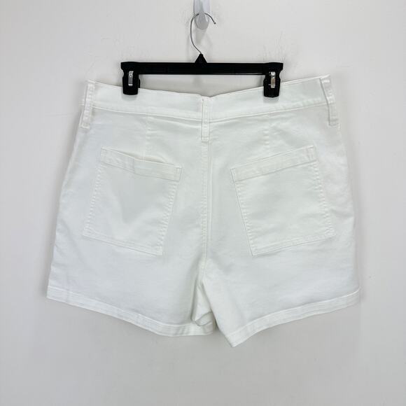 J.Crew White Utility Denim Short High Waist Pockets Classic Womens US 33 NWT - Picture 11 of 11